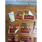 Vintage Early 1900s Eagle Lye Works 12oz Bottle Labels Milwaukee Wisconsin WI