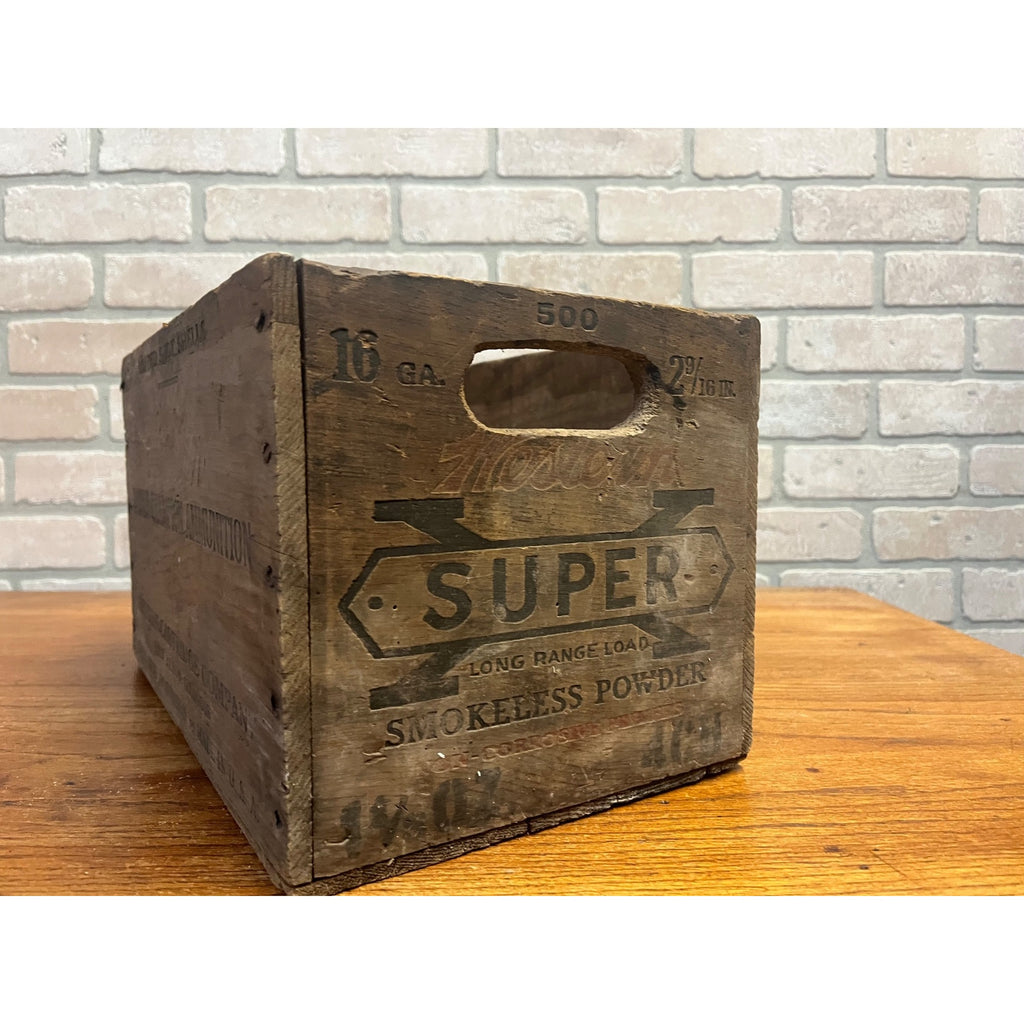 Vintage Western Cartridge Company World Champion Loaded Shot Shells/Ammunition Wooden Crate East Alton, Illinois USA
