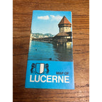 Vintage 1960s Map of Lucerne Rolex Bucherer Tourist Travel Brochure Souvenir