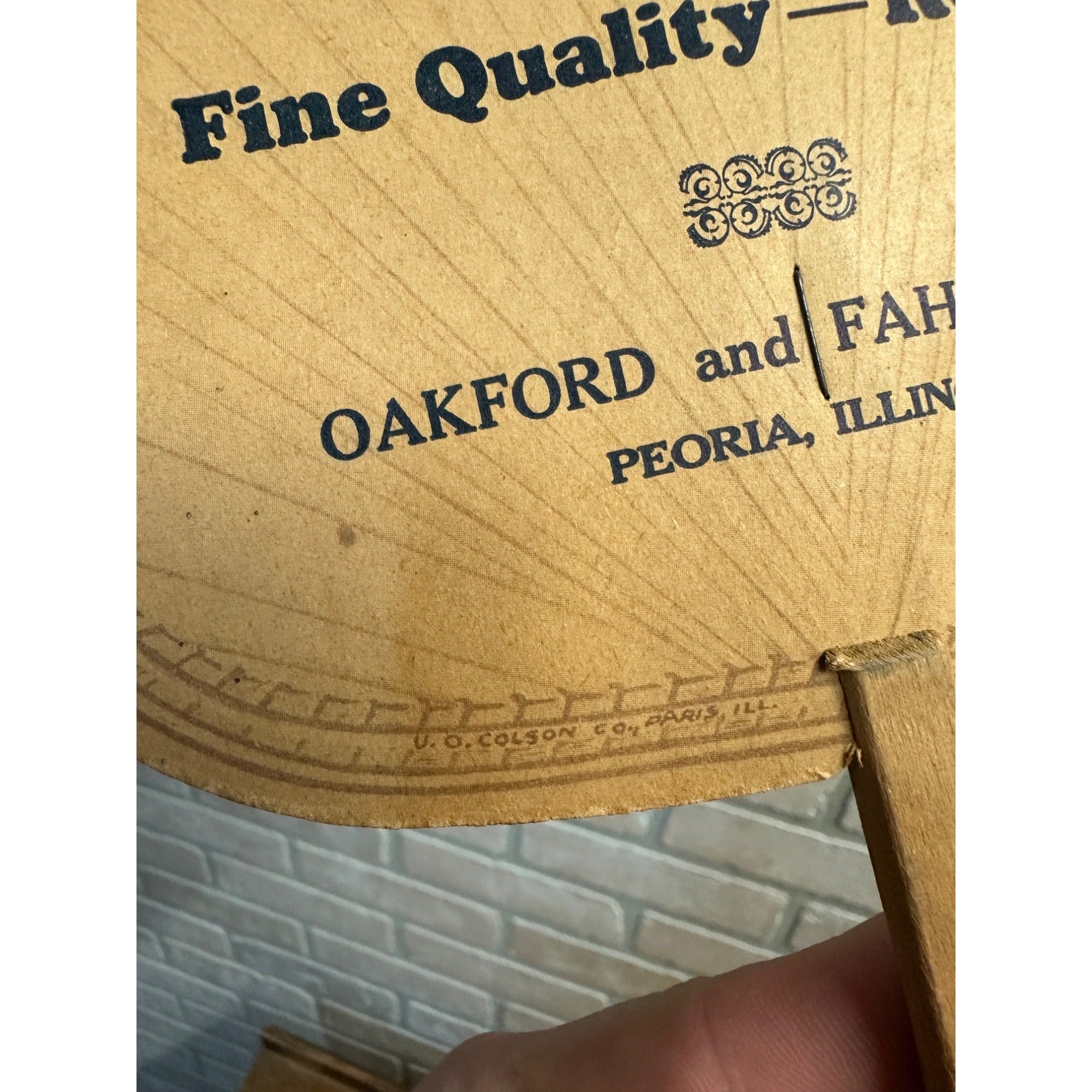 Vintage 1930s-40s Blue Ribbon Foods Advertising Hand Fan