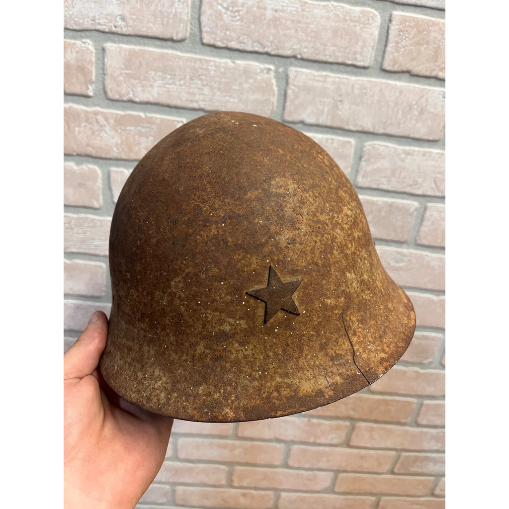 WWII Japanese Army Type 90 Steel Combat Helmet Original Star Japan WW2