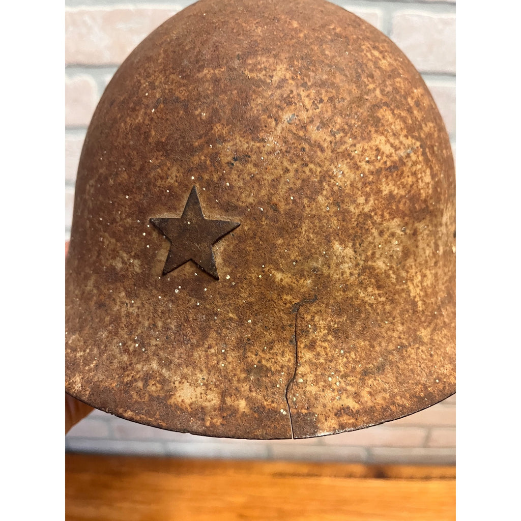WWII Japanese Army Type 90 Steel Combat Helmet Original Star Japan WW2