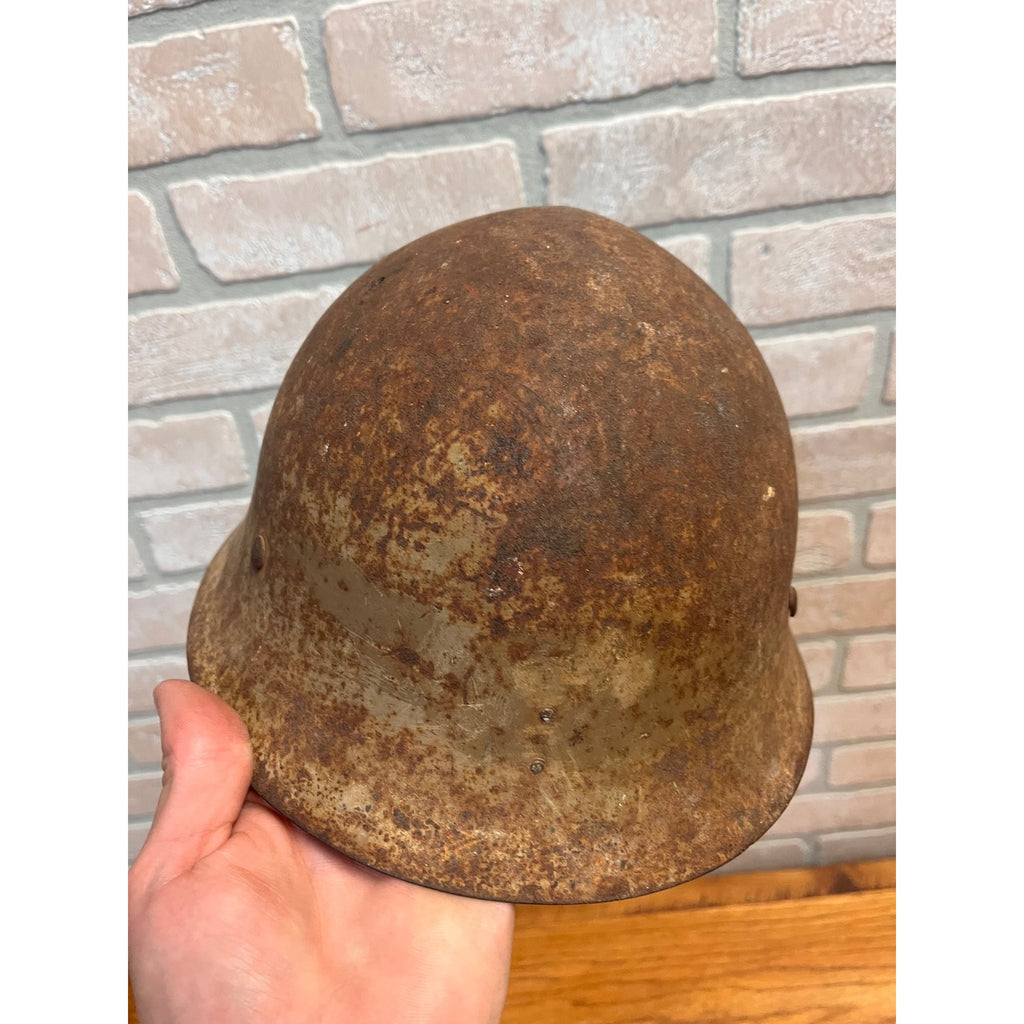 WWII Japanese Army Type 90 Steel Combat Helmet Original Star Japan WW2