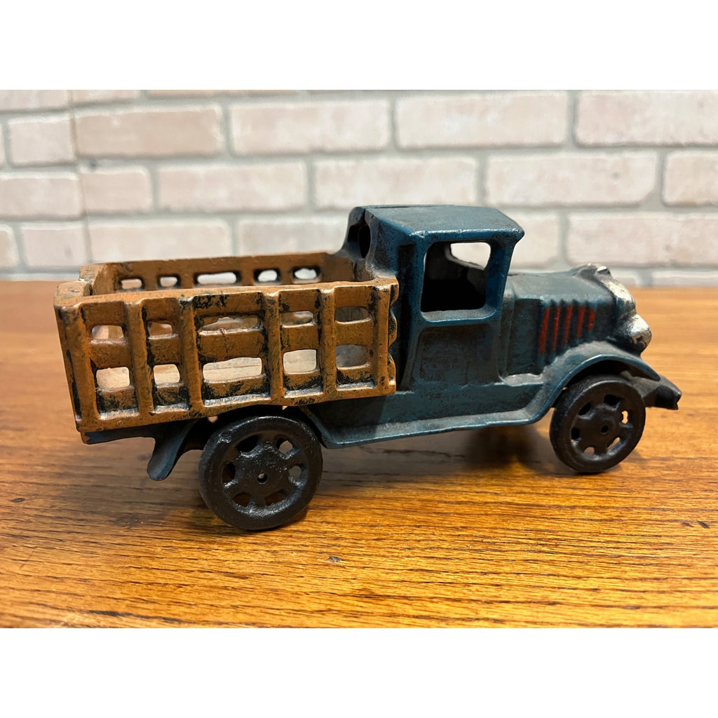 Replica Hubley Cast Iron Farm Stake Truck Pickup Toy Reproduction Antique Finish