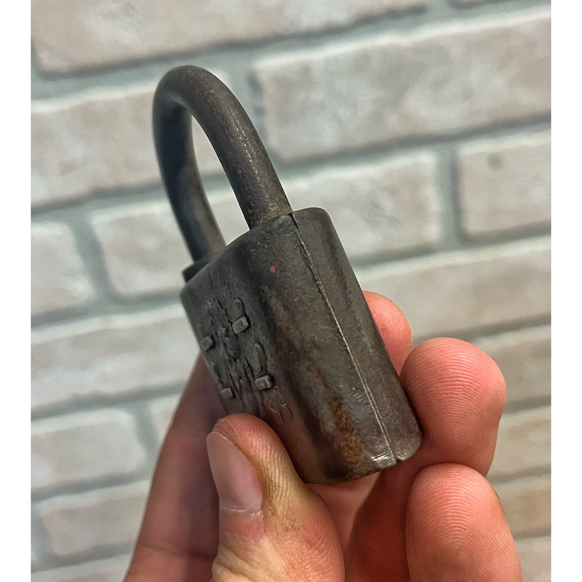 Vintage Antique E.T. Fraim Lancaster PA Viking Warrior Padlock No Key Lock