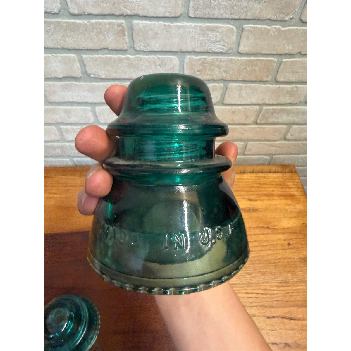 Vintage Aqua Teal Blue Hemingray No. 42 Glass Insulator Set of 4