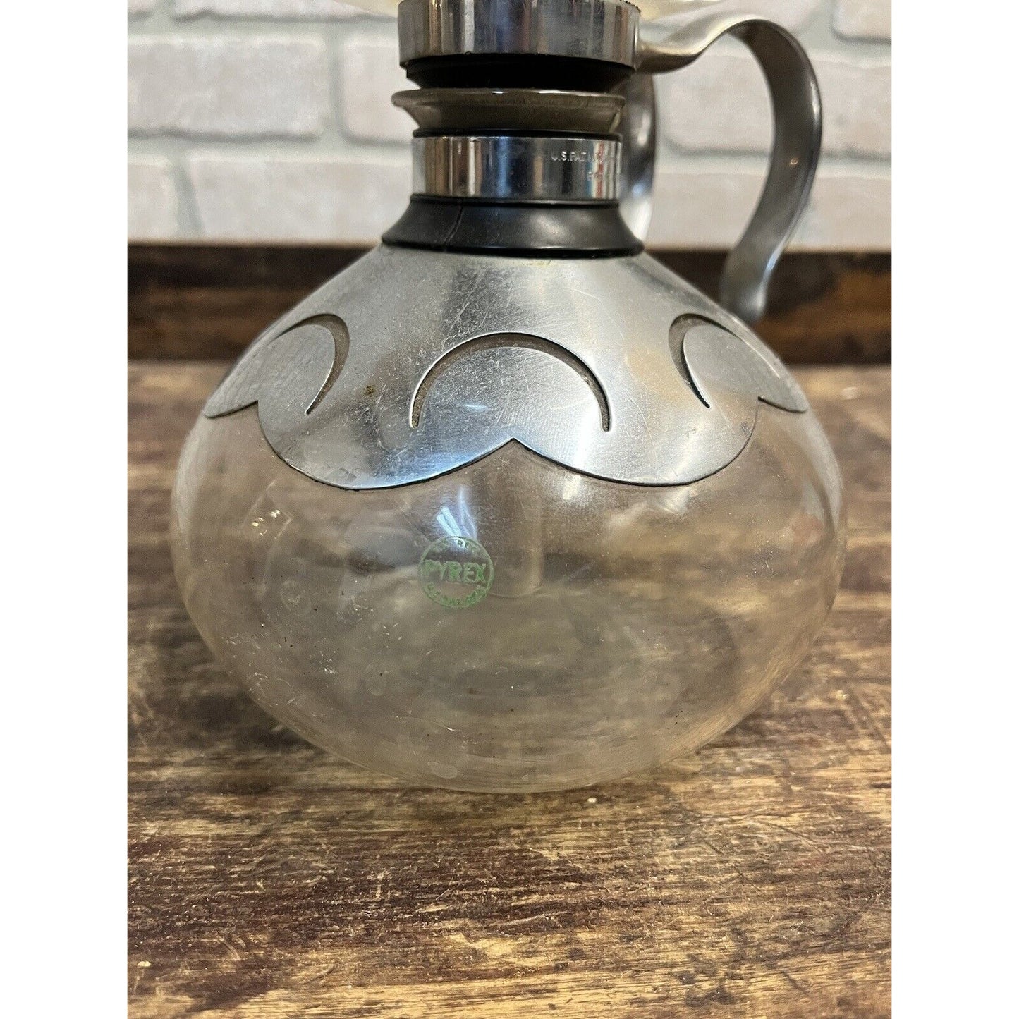 Vintage 1930s Pyrex Silex Double Bubble Percolator Coffee Pot Maker Glass