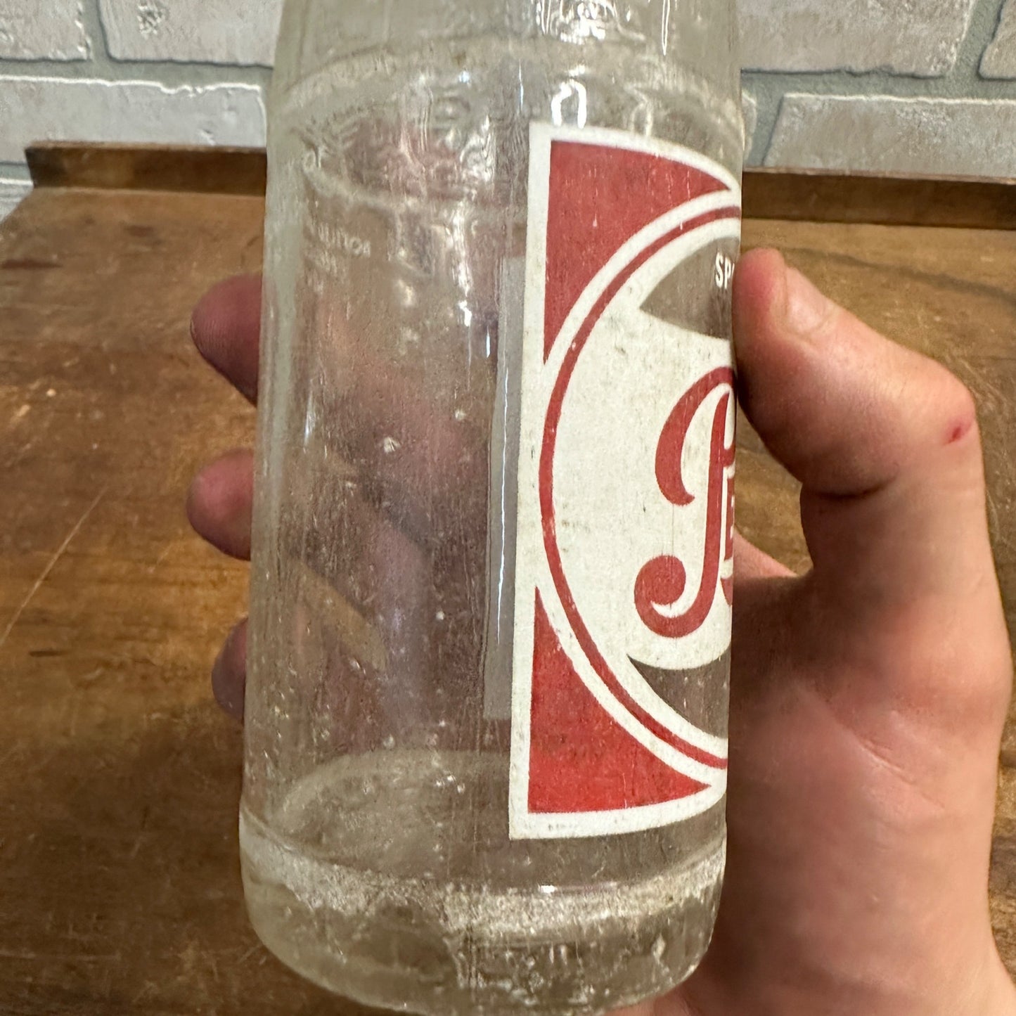 Vintage Red White 1950s Pepsi Cola Soda Bottle New York NY Glass 12oz ACL 12 oz