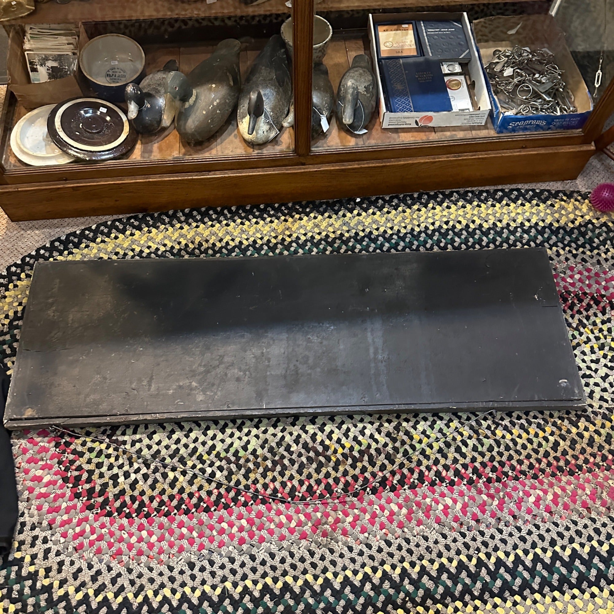 Original 5ft Lapeer Hospital Insane Asylum Wooden Trade Sign Primitive Medical