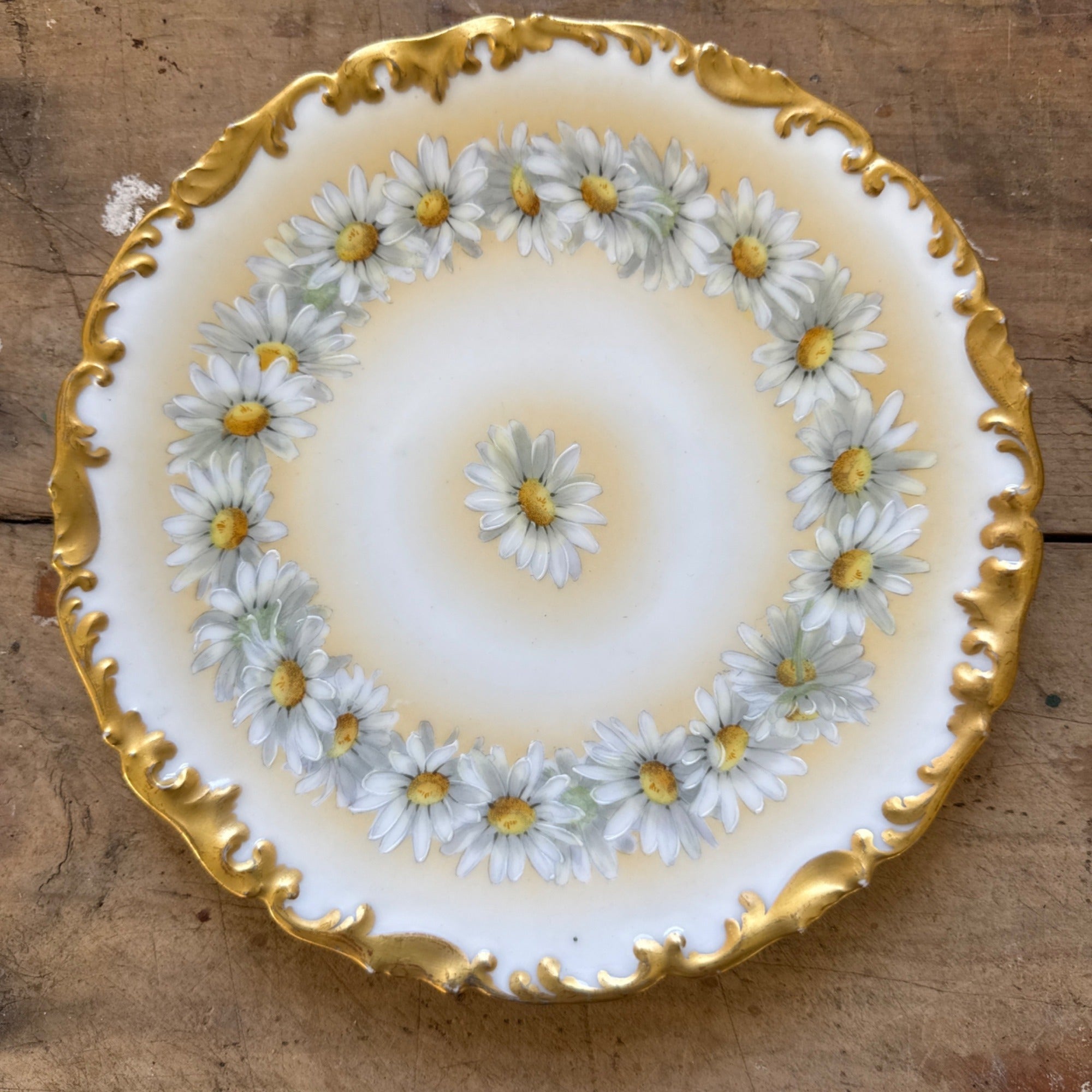 Vintage Tressemanes & Vogt Daisies 8.25" Salad Luncheon Plate TRV18 T&V France