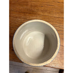 Antique Hull Stoneware Butter Crock Daisy Waffle Trellis Pattern Primitive