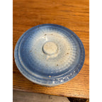 Antique Hull Stoneware Butter Crock Daisy Waffle Trellis Pattern Primitive