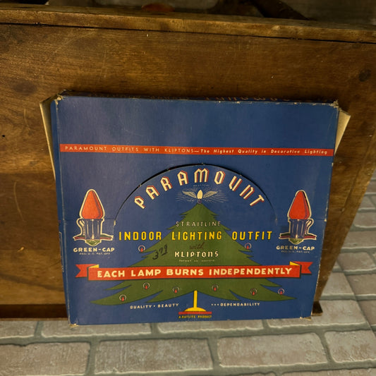 Vintage 15 Paramount C7 Christmas String Lights W/ Box WORKING