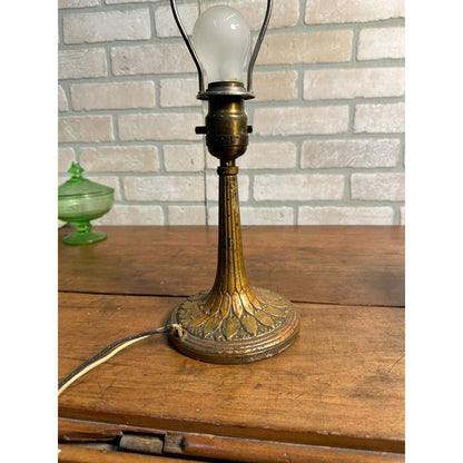 Rare Vintage 1920s HANDEL Signed Trellis Rose Glass Shade Desk Lamp