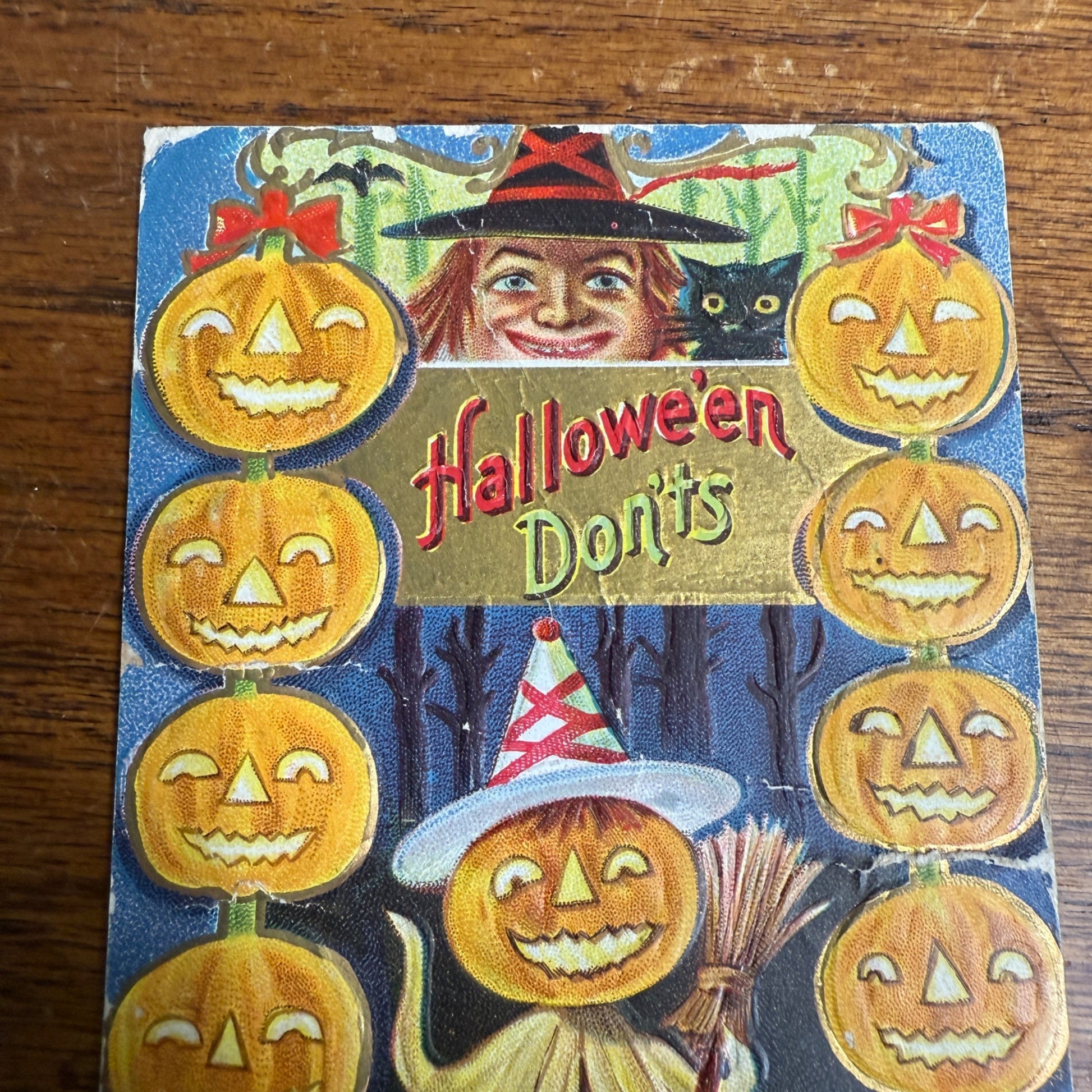Vintage 1910 Halloween Postcard Dont's M.L. Jackson (As-Is)
