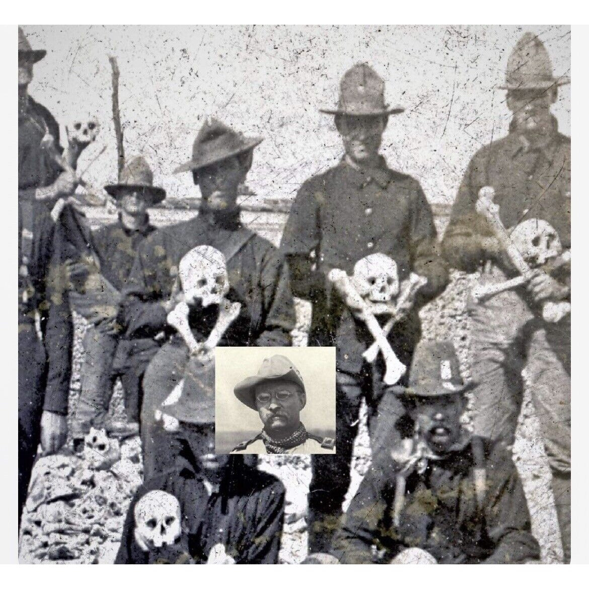 Original Spanish-American War Rough Riders Photo Colon Boneyard Teddy?