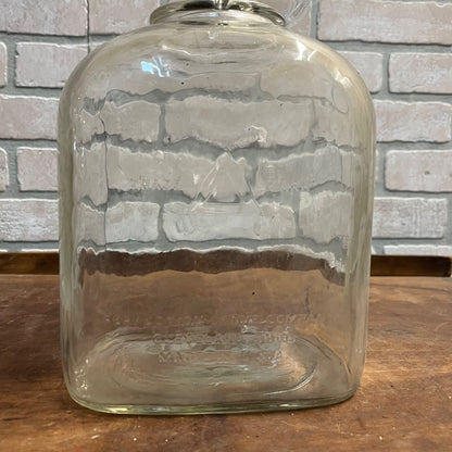 Antique Perfection Kerosene Oil Cooking Stove Fuel Glass Jug Bottle Reservoir w/ Spring Cap