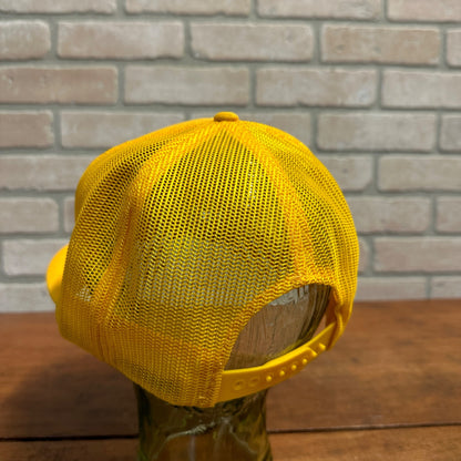 VINTAGE PRO HARDWARE CONSTRUCTION MEQUON WIS YELLOW RETRO SNAPBACK HAT MESH