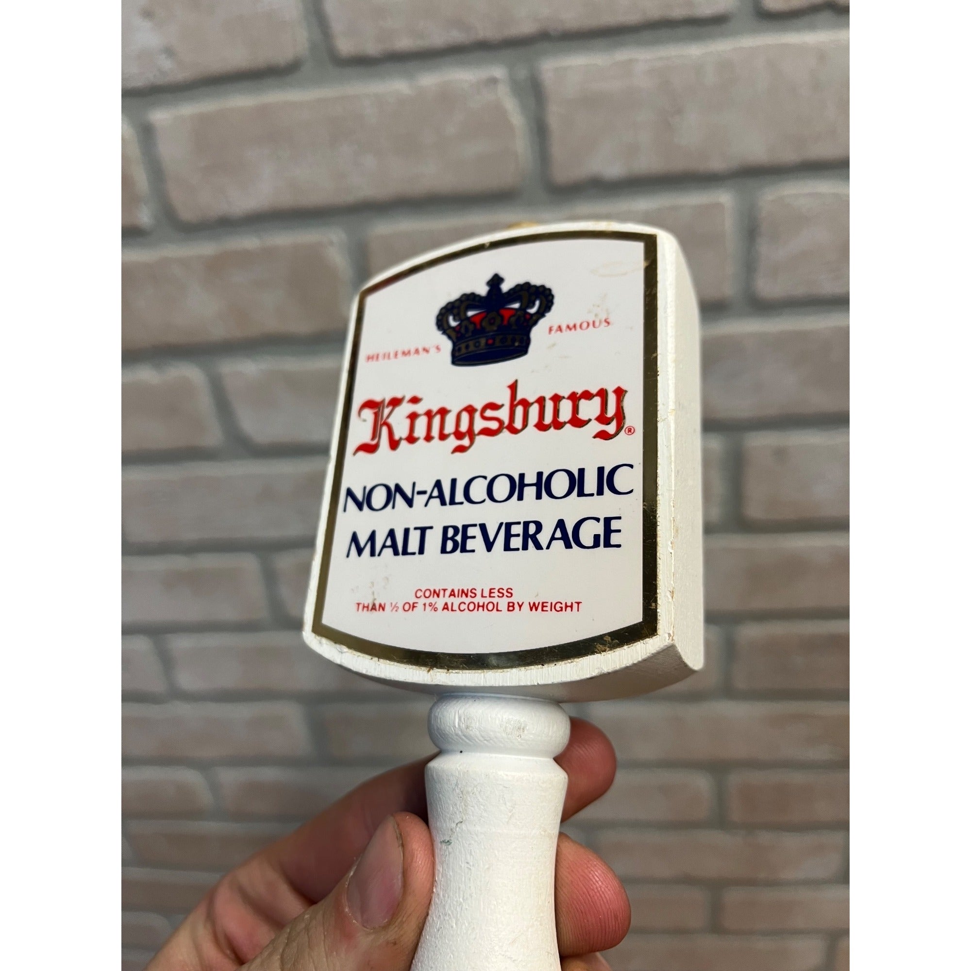 Vintage Kingsbury Non-Alcoholic Malt Beverage Beer Tap Knob Handle Wisconsin