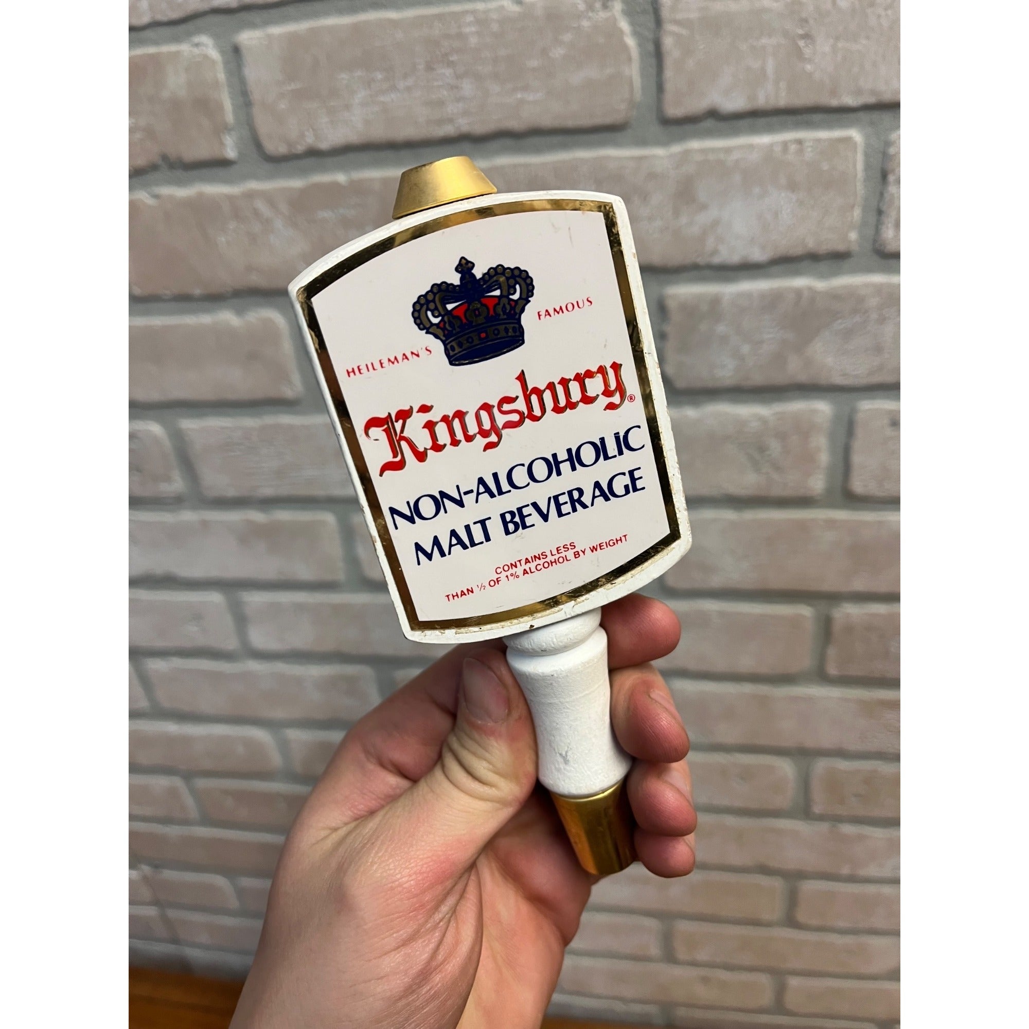 Vintage Kingsbury Non-Alcoholic Malt Beverage Beer Tap Knob Handle Wisconsin