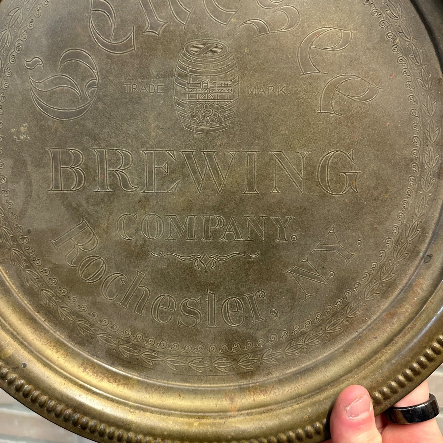 GENESEE BREWING PRE-PROHIBITION PLATED SERVING TRAY