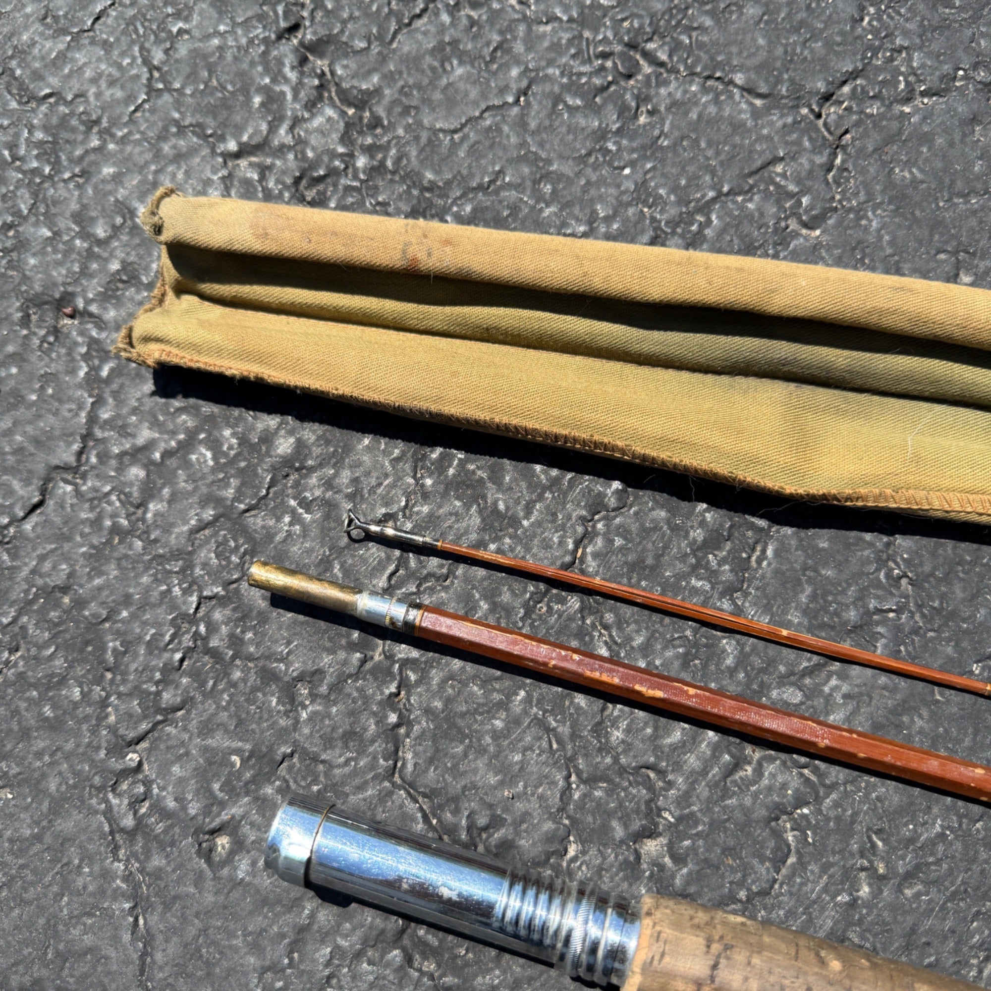 Vintage South Bend No 77 Bamboo Fly Rod 9' W/Cloth case
