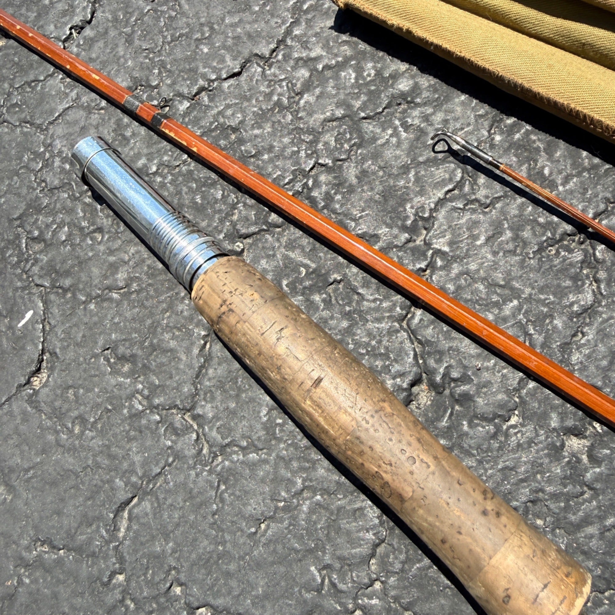 Vintage South Bend No 77 Bamboo Fly Rod 9' W/Cloth case