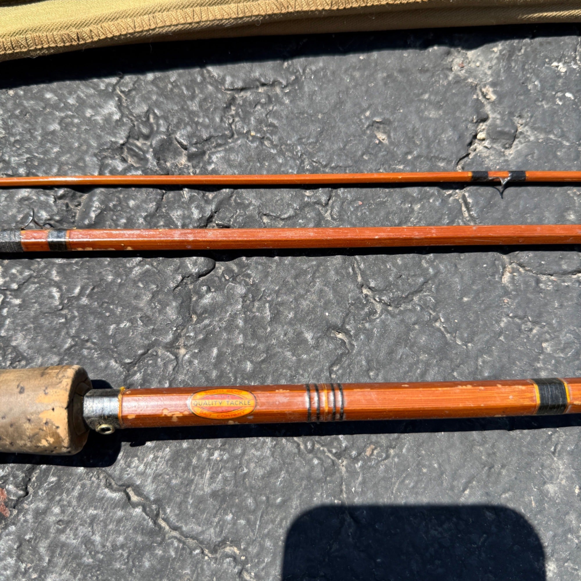 Vintage South Bend No 77 Bamboo Fly Rod 9' W/Cloth case