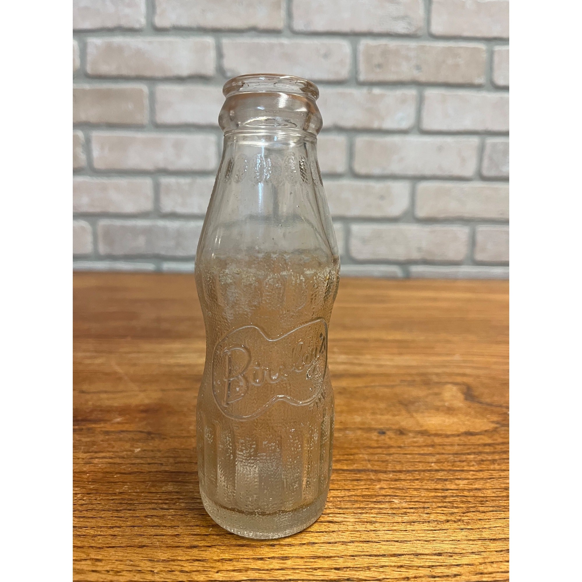 Vintage Clear Glass BIRELEYS 6-3/4 oz SIZE EMBOSSED SODA POP MILK or JUICE BOTTLE