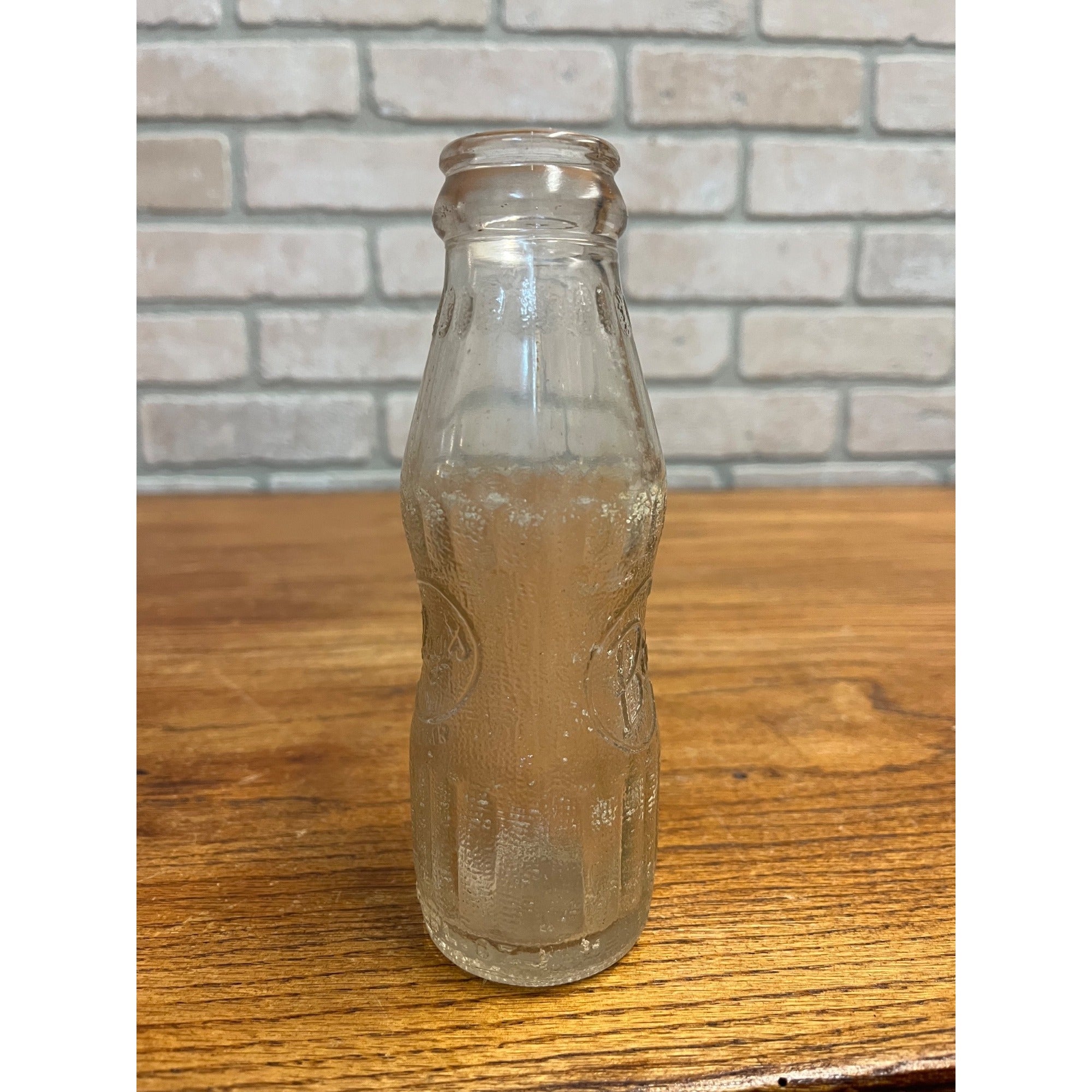Vintage Clear Glass BIRELEYS 6-3/4 oz SIZE EMBOSSED SODA POP MILK or JUICE BOTTLE