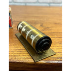 Vintage Adams Brass Metal Day & Month Perpetual Desktop Rolling Calendar w/ Box