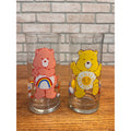 Vintage Care Bears Drinking Glass Lot (2) Pizza Hut Collector's Series 1983