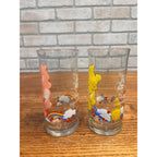 Vintage Care Bears Drinking Glass Lot (2) Pizza Hut Collector's Series 1983