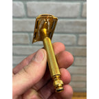 Vintage Gillette Safety Shaving Razor Lot: Old Ball End, Travel, & Gold-Tone