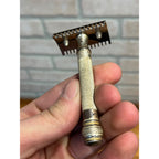 Vintage Gillette Safety Shaving Razor Lot: Old Ball End, Travel, & Gold-Tone