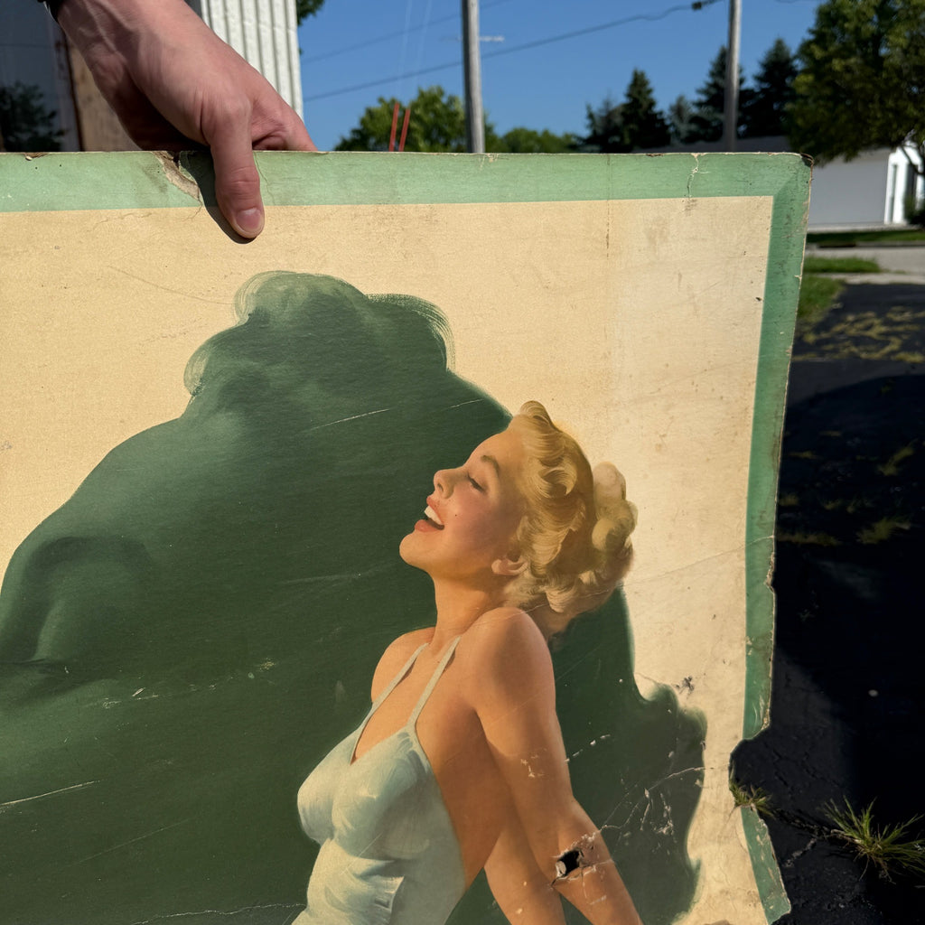 Vintage Cardstock 1951 Coca Cola Soda Sign Now Lets Have A Coke Women