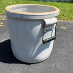 Vintage 5 Gallon Western Stoneware Lily Crock W/ Bail Handles