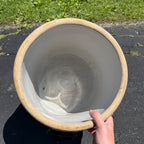 Vintage 5 Gallon Western Stoneware Lily Crock W/ Bail Handles