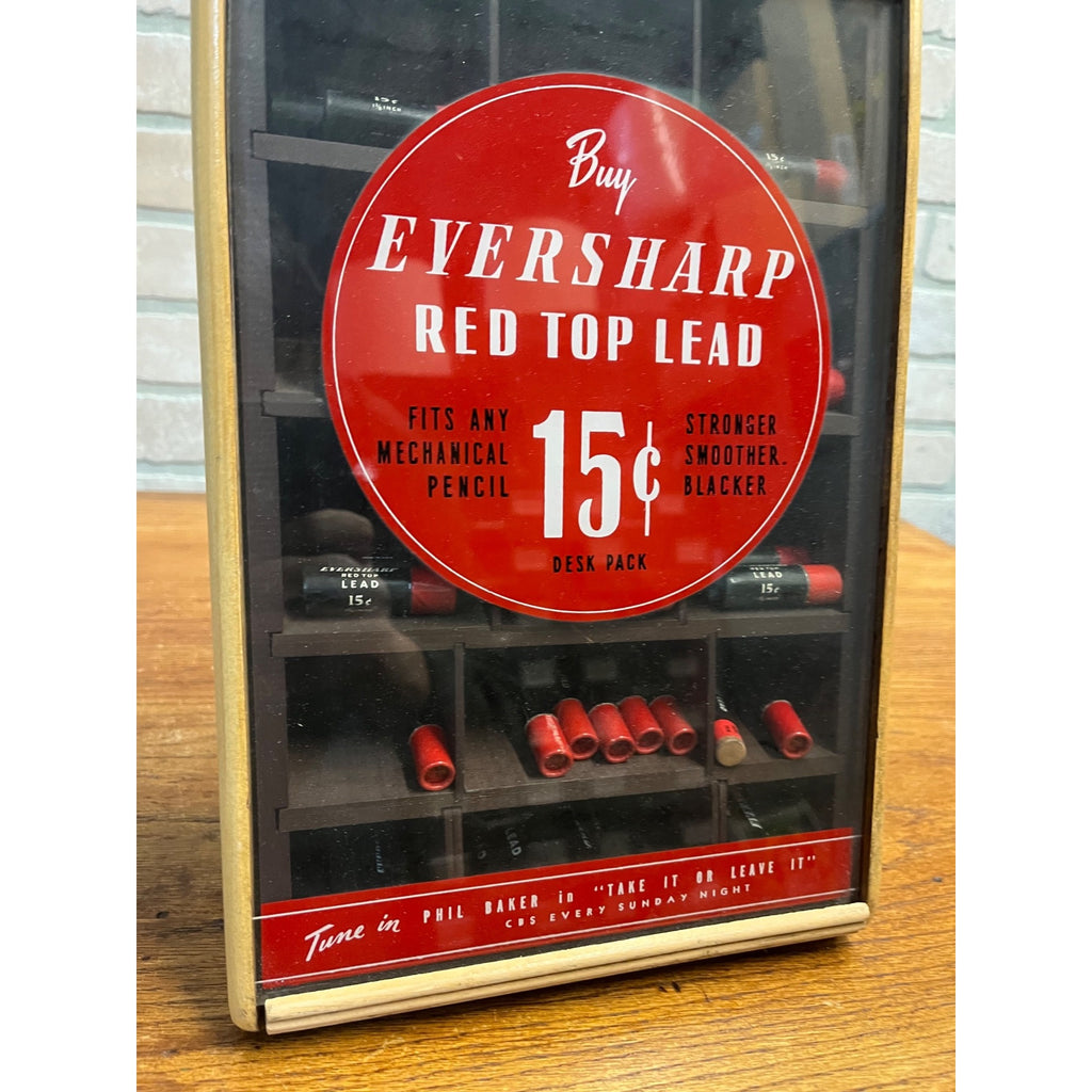 Vintage 1940s Eversharp Mechanical Pencil Lead Advertising Store Display Case