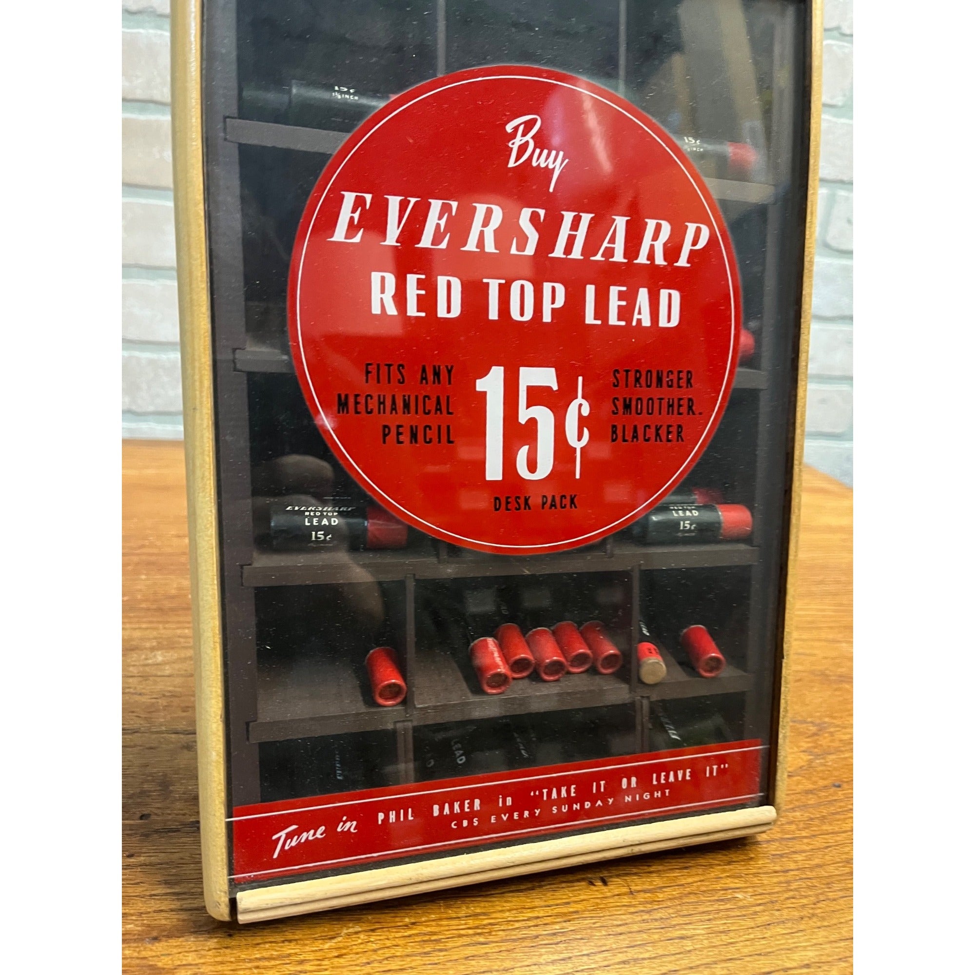 Vintage 1940s Eversharp Mechanical Pencil Lead Advertising Store Display Case