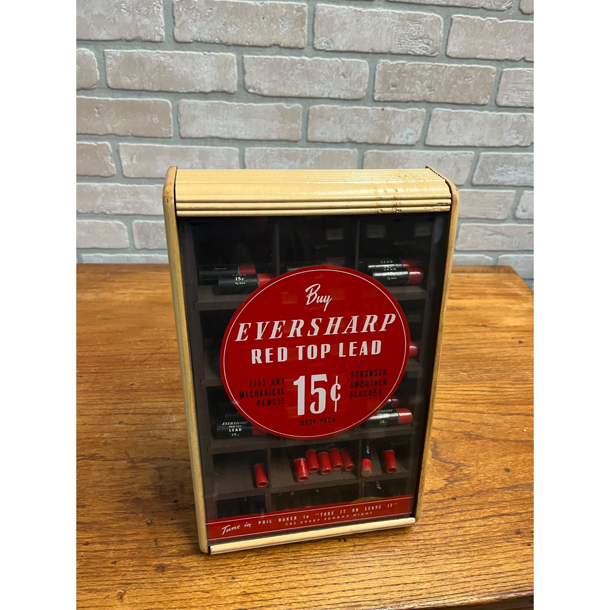 Vintage 1940s Eversharp Mechanical Pencil Lead Advertising Store Display Case