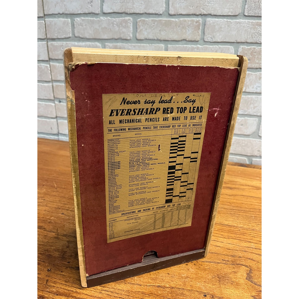 Vintage 1940s Eversharp Mechanical Pencil Lead Advertising Store Display Case