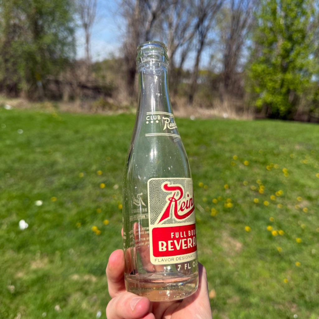 Reinko Cub Size 7 ounce Acl Soda Pop Bottle Chilton Wisconsin 1940s