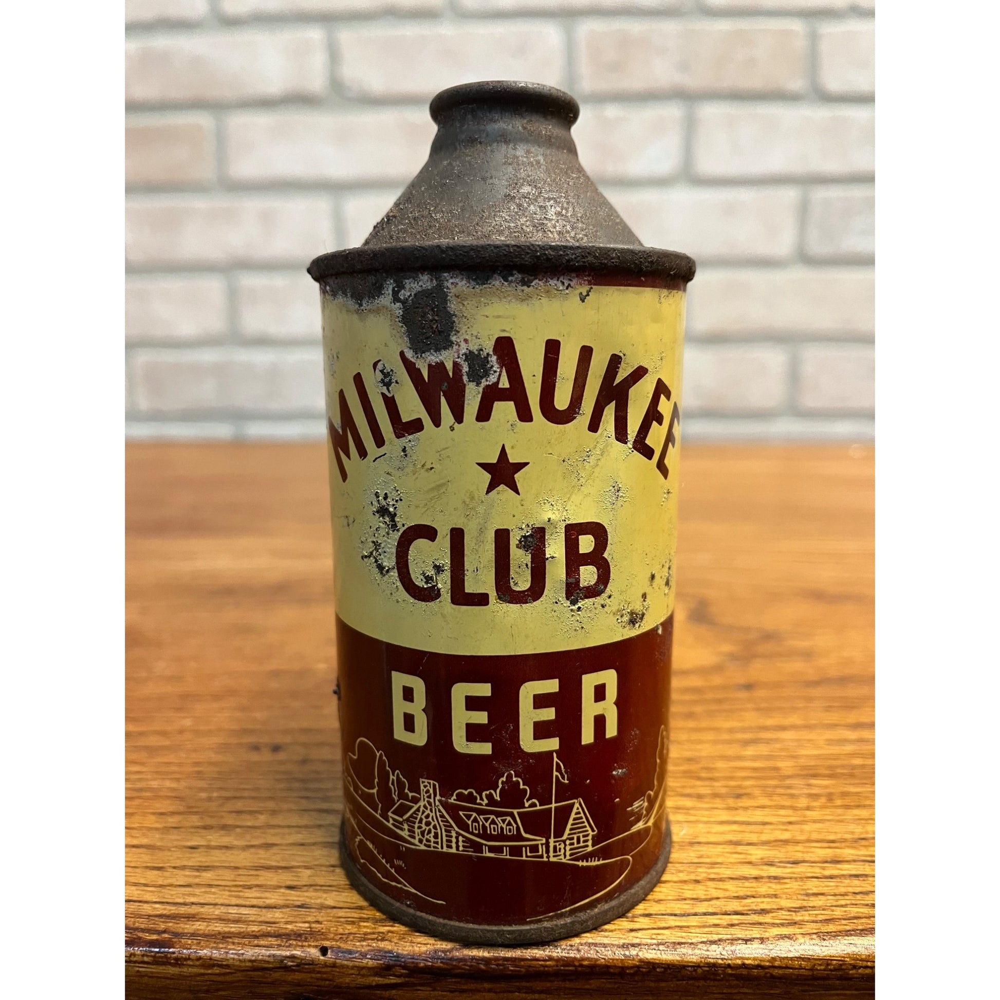 Original Vintage 1930s Milwaukee Club 12oz Cone Top Beer Can IRTP Wis
