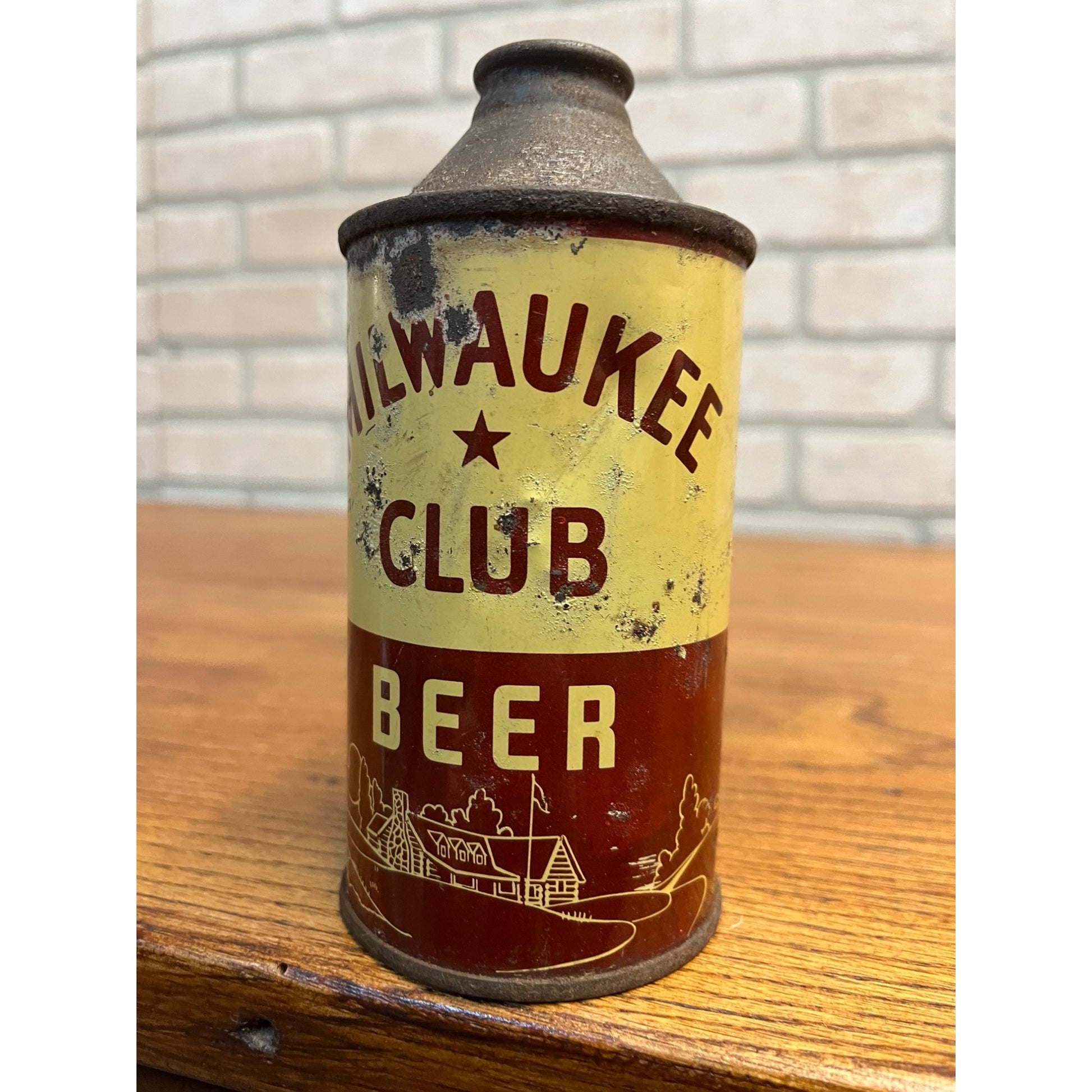 Original Vintage 1930s Milwaukee Club 12oz Cone Top Beer Can IRTP Wis