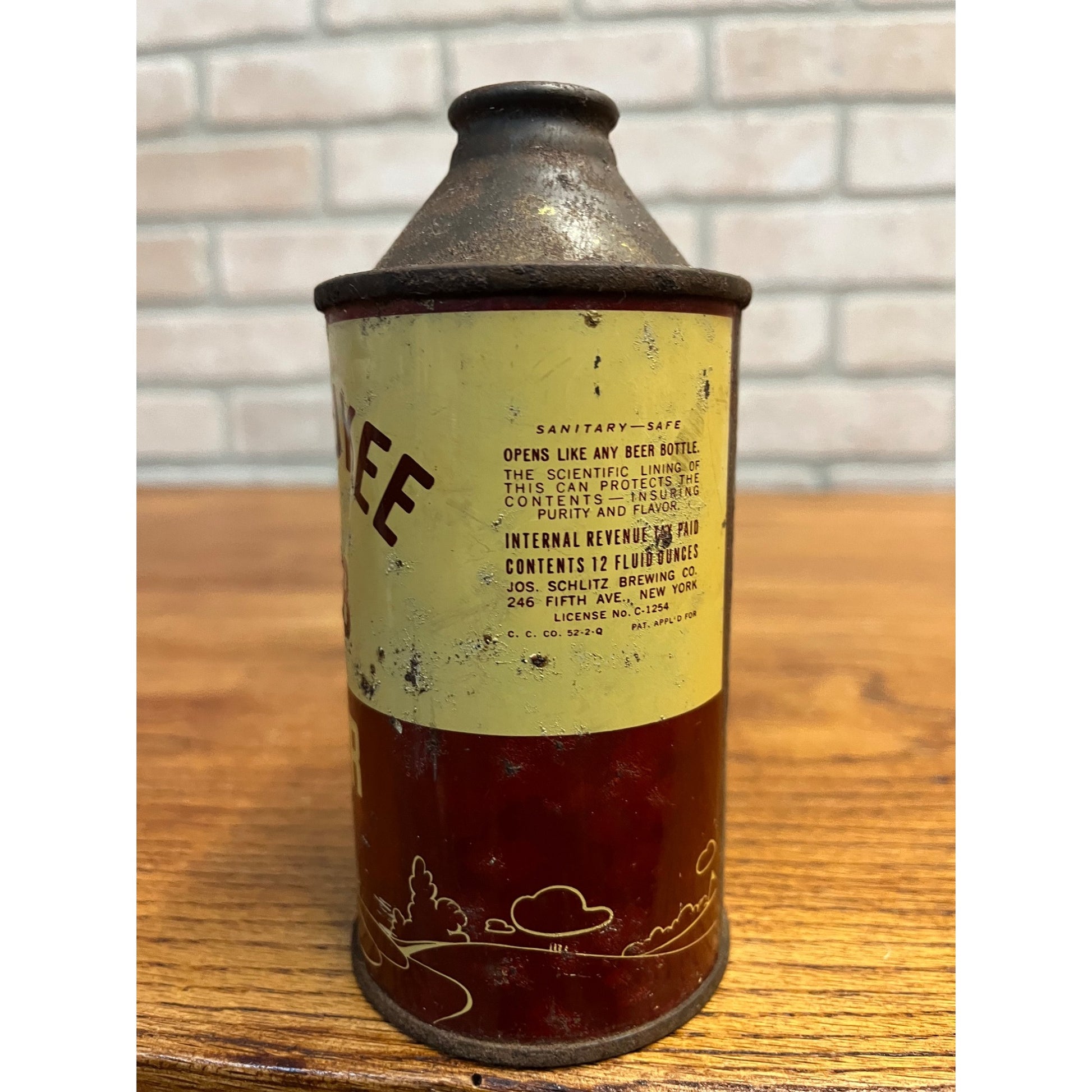 Original Vintage 1930s Milwaukee Club 12oz Cone Top Beer Can IRTP Wis