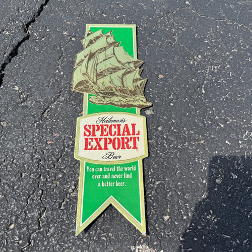 Vintage Heilemans Special Export Cardboard Advertising Beer Sign