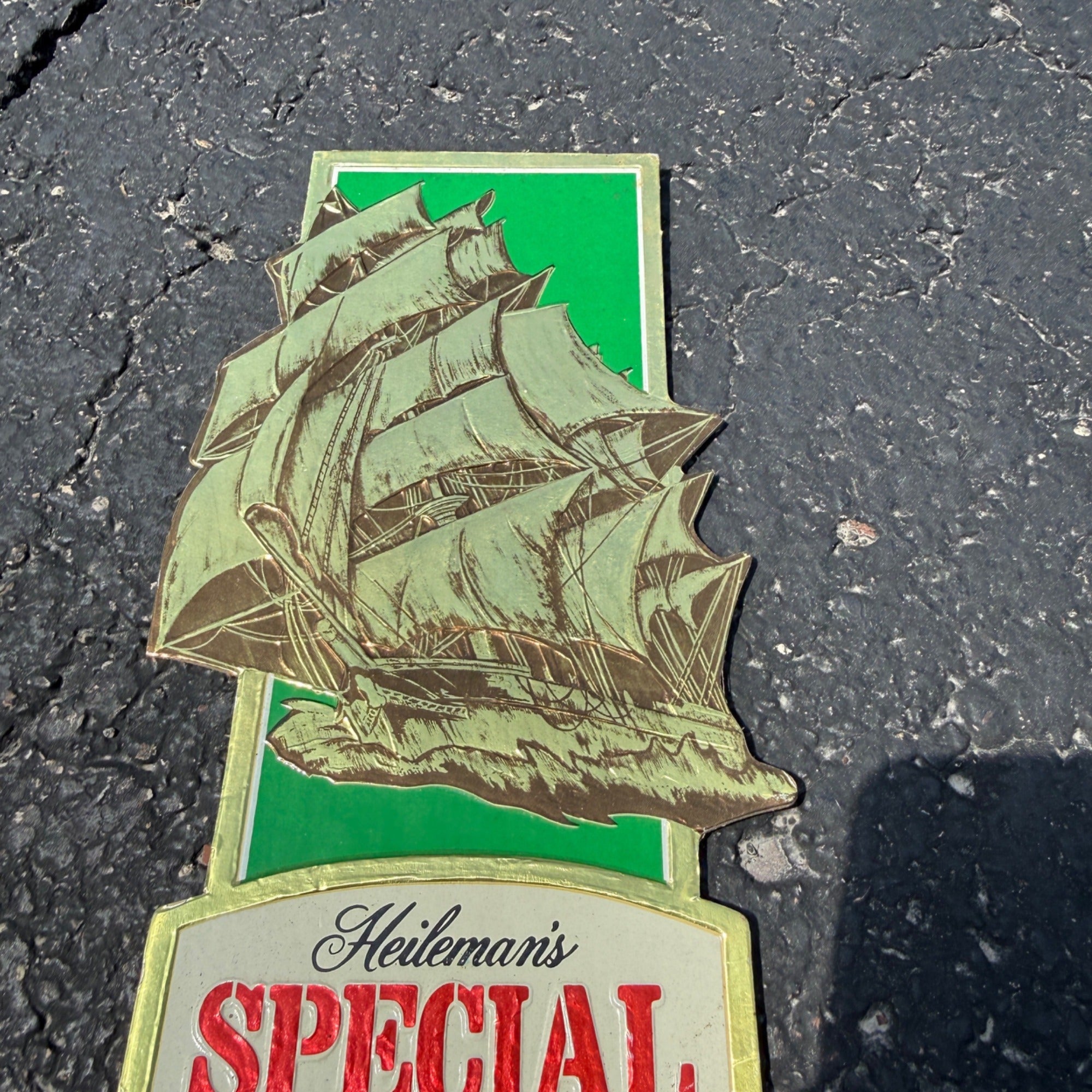 Vintage Heilemans Special Export Cardboard Advertising Beer Sign