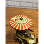 Antique Lehmann 1907 New Century Cycle Flag 3 Wheeler W/ Umbrella Tin Litho
