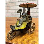 Antique Lehmann 1907 New Century Cycle Flag 3 Wheeler W/ Umbrella Tin Litho